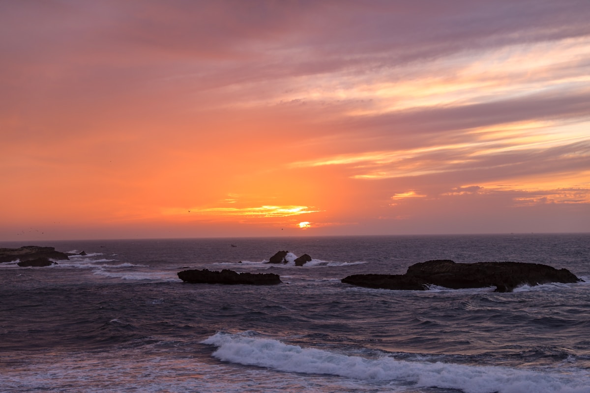 Sunset over the Atlantic at Taghazout