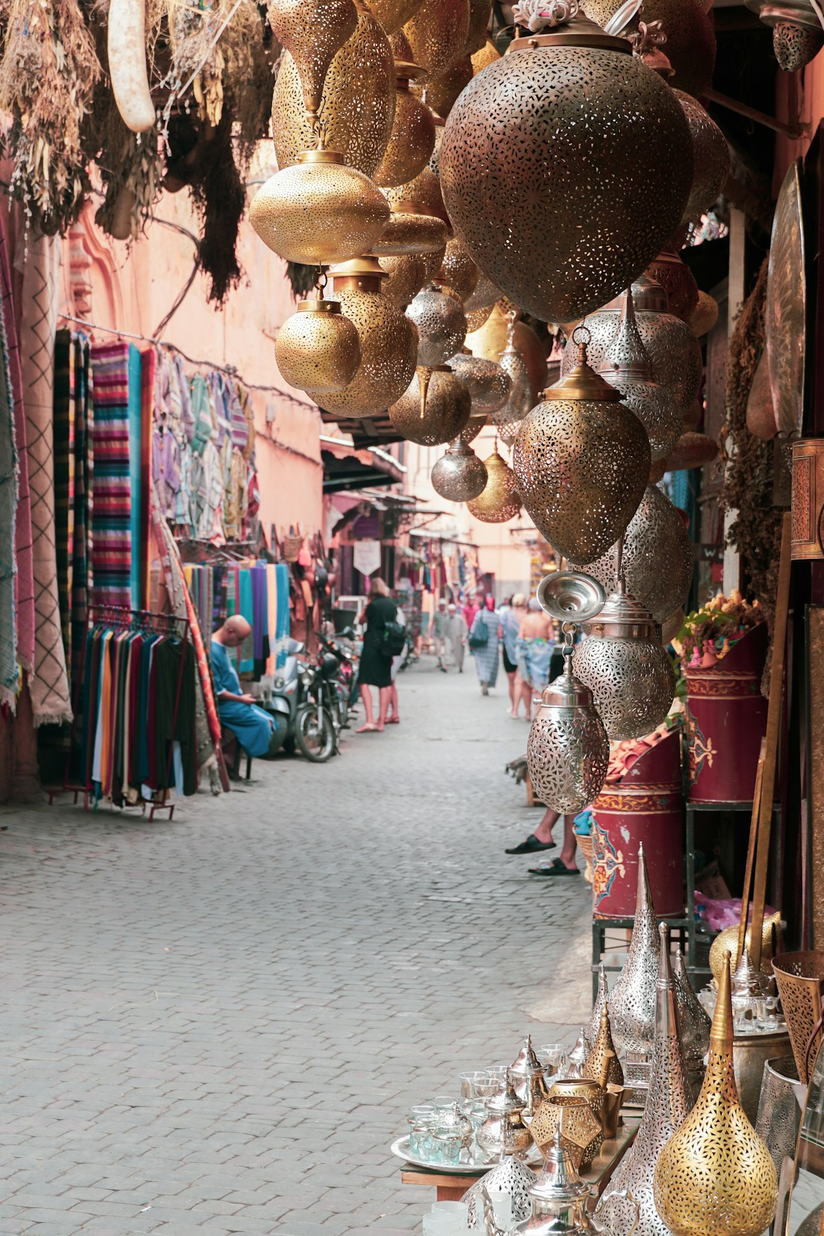 Moroccan market street in Taghazout